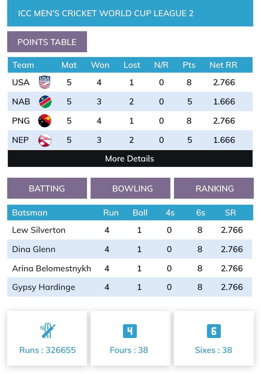 league management dashboard homepage
